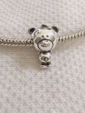 Teddy Bear Toy Silver Charm For Pandora Bracelet
